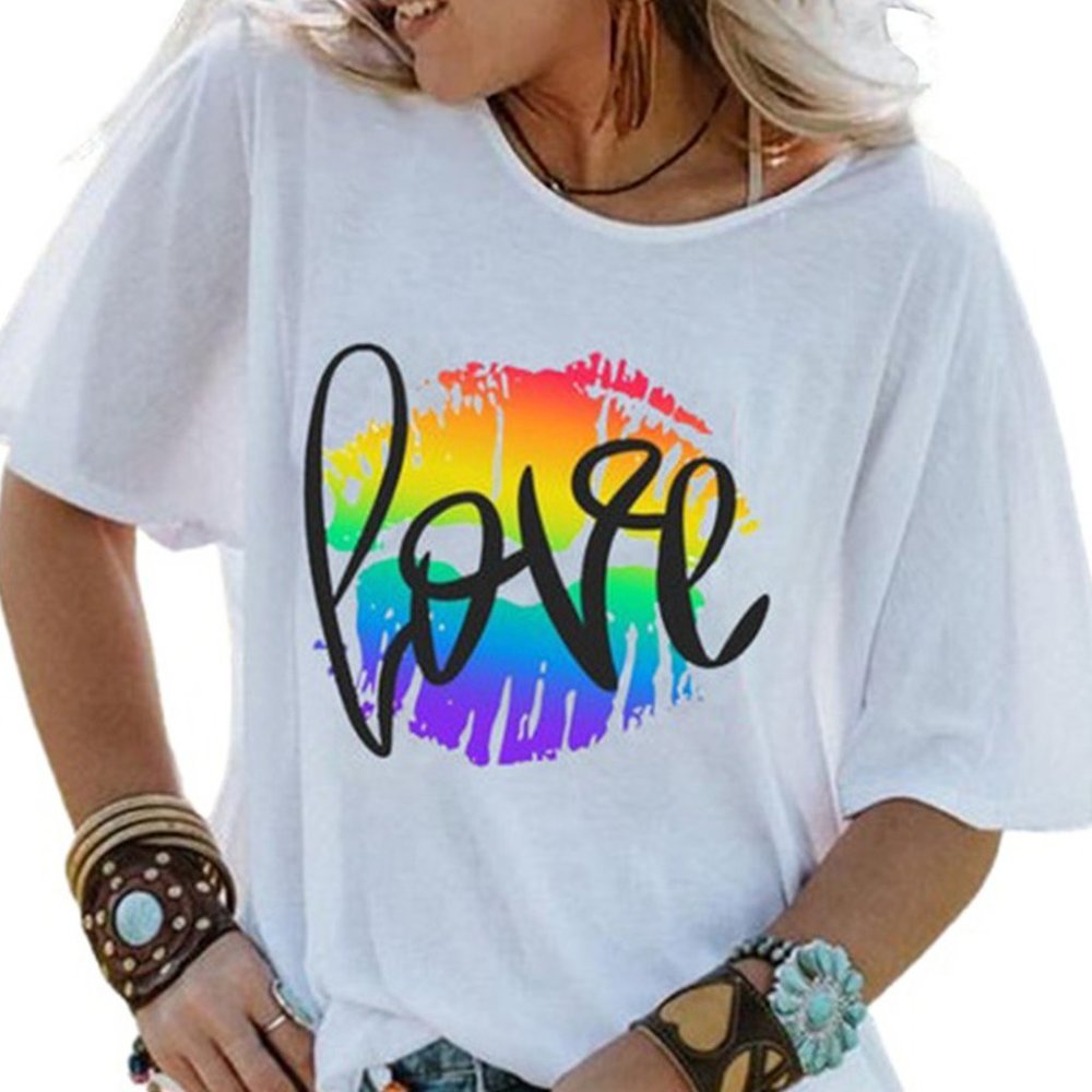 Rainbow Love Lips Graphic Tee